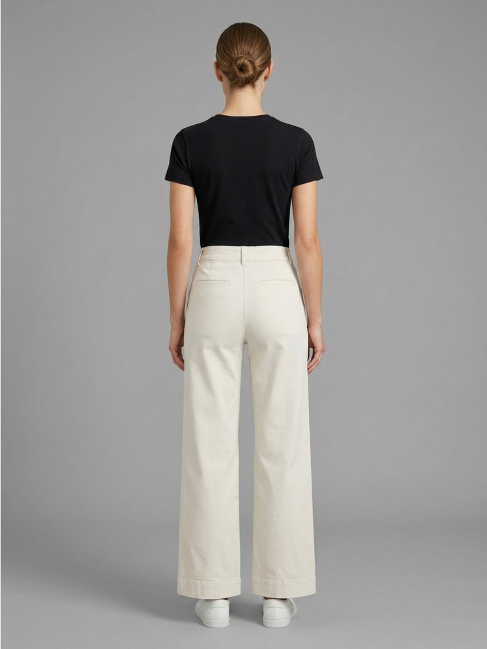 Nili Lotan x Target Cream Wide Leg High Rise Jeans Limited Edition Collab - Picture 2 of 7